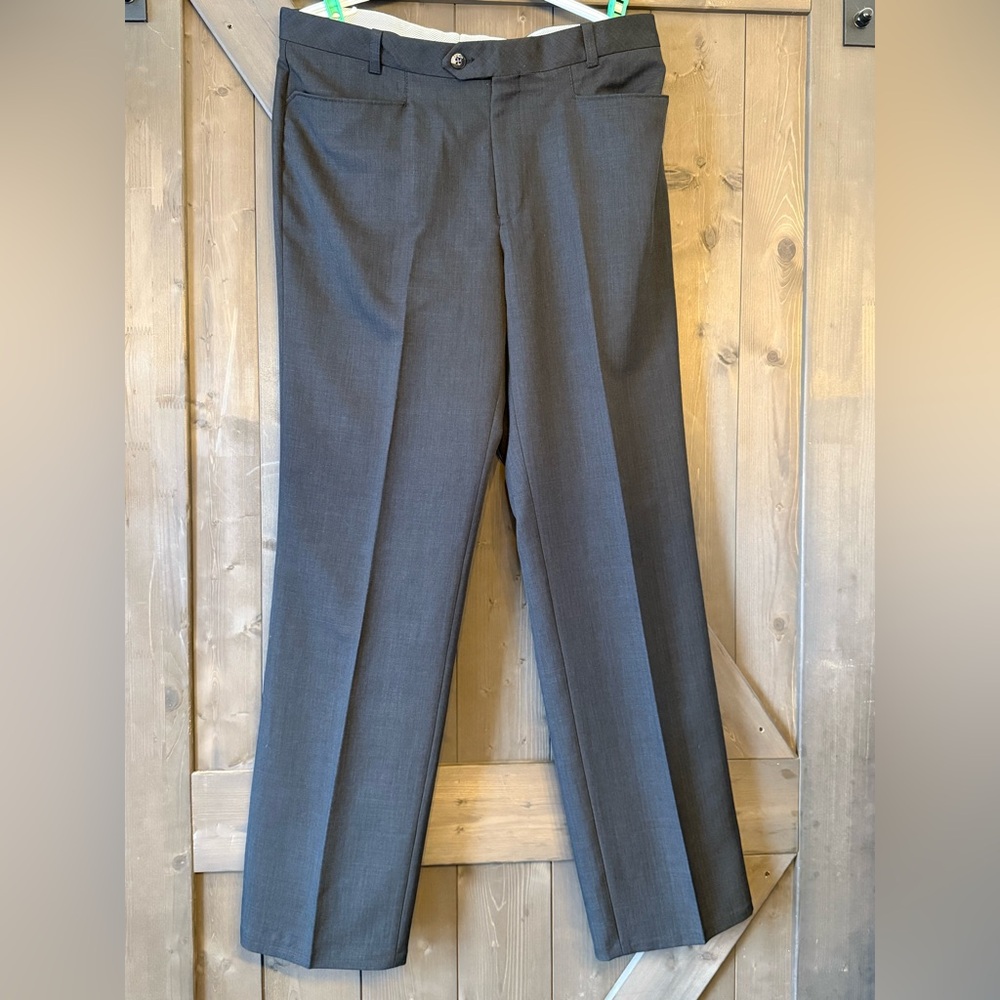 🇨🇦VISION Classic Charcoal Dress Pants for Men 36X30 MADE IN CANADA